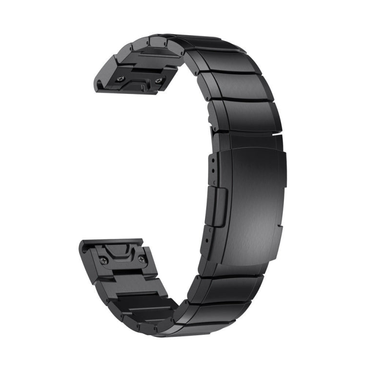 For Garmin Tactix 7 26mm Titanium Alloy Quick Release Watch Band(Black) - Watch Bands by buy2fix | Online Shopping UK | buy2fix