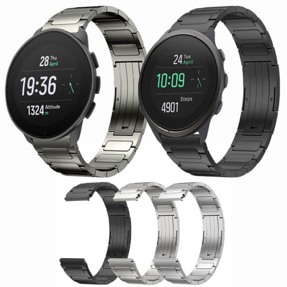For SUUNTO 9 Peak Pro 22mm I-Shaped Titanium Alloy Watch Band(Black) -  by buy2fix | Online Shopping UK | buy2fix