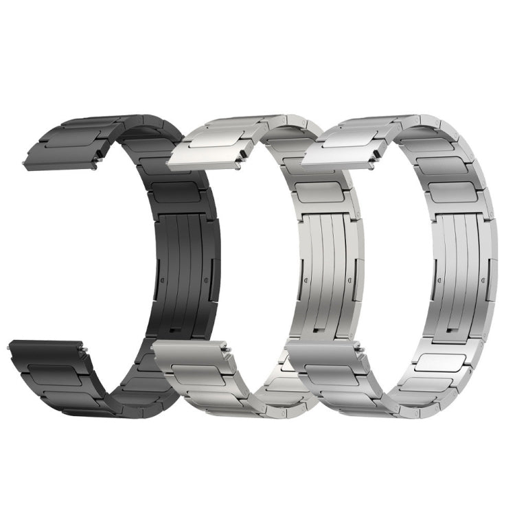 For Garmin Vivoactive 4 22mm I-Shaped Titanium Alloy Watch Band(Sliver) - Watch Bands by buy2fix | Online Shopping UK | buy2fix