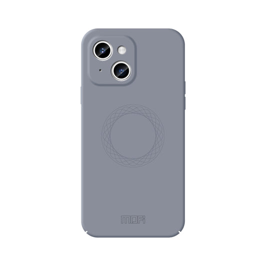 For iPhone 15 MOFI Qin Series Magsafe Skin Feel All-inclusive Silicone Phone Case(Gray) - iPhone 15 Cases by MOFI | Online Shopping UK | buy2fix