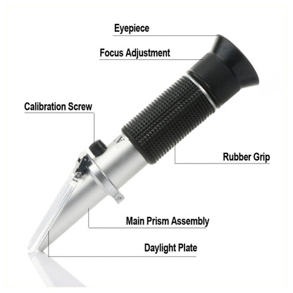 RZ120 Genuine Refractometer Beer Brix Wort Sugar Alcohol Specific Gravity Handheld Tool Hydrometer - Consumer Electronics by buy2fix | Online Shopping UK | buy2fix