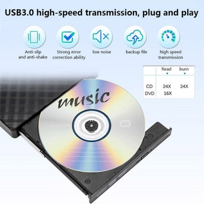 BT699 USB / Type-C External Optical Drive Case Laptop DVD Burner Portable Slim Disc Player - Rewritable Drive by buy2fix | Online Shopping UK | buy2fix