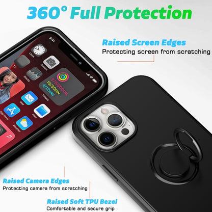 For iPhone 15 Pro Max Ring Kickstand Silicone Phone Case(Red) - iPhone 15 Pro Max Cases by buy2fix | Online Shopping UK | buy2fix