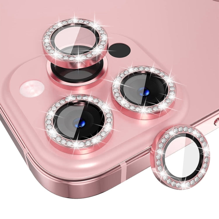 For iPhone 13 Pro / 13 Pro Max ENKAY AR Anti-reflection Individual Diamond Ring Camera Lens Glass Full Film(Pink) - iPhone 13 Pro Max Tempered Glass by ENKAY | Online Shopping UK | buy2fix