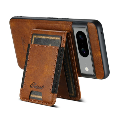 For Google Pixel 6a Suteni H17 Oil Eax Leather Detachable Wallet Phone Case(Brown) - Google Cases by Suteni | Online Shopping UK | buy2fix