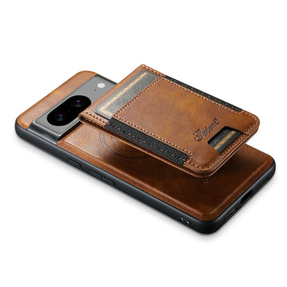 For Google Pixel 6a Suteni H17 Oil Eax Leather Detachable Wallet Phone Case(Brown) - Google Cases by Suteni | Online Shopping UK | buy2fix