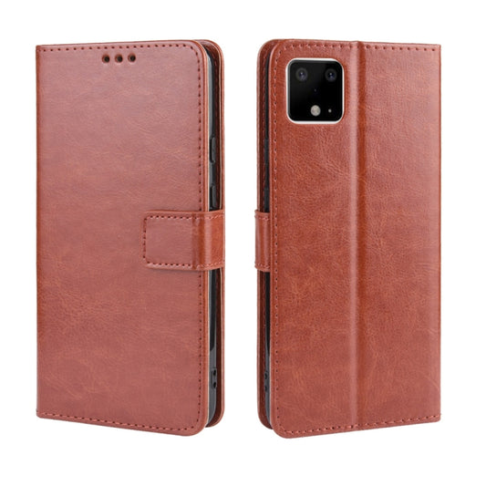 Retro Crazy Horse Texture Horizontal Flip Leather Case for Google Pixel 4XL, with Holder & Card Slots & Photo Frame(Brown) - Mobile Accessories by buy2fix | Online Shopping UK | buy2fix