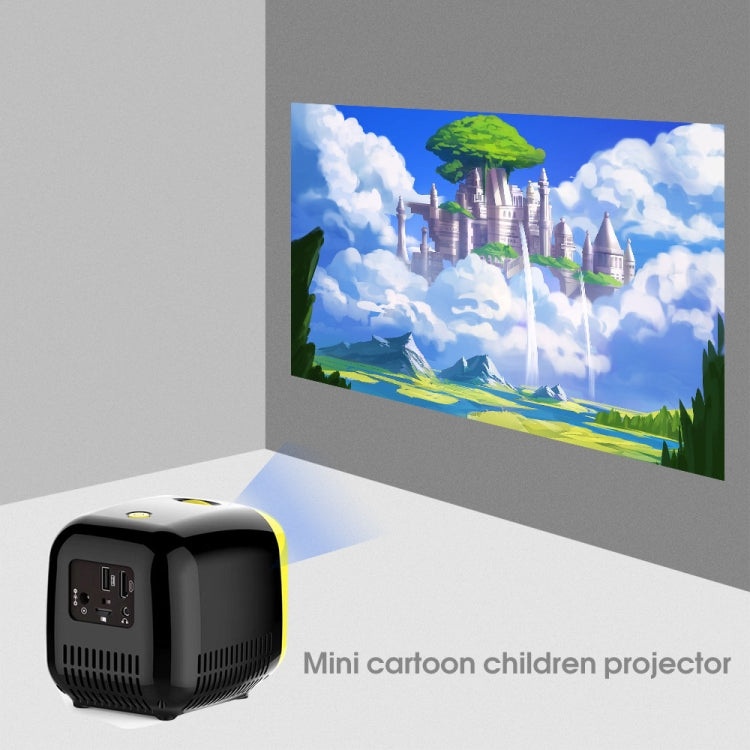 L1 Children Projector Mini LED Portable Home Speaker Projector, UK Plug(Black) - Consumer Electronics by buy2fix | Online Shopping UK | buy2fix