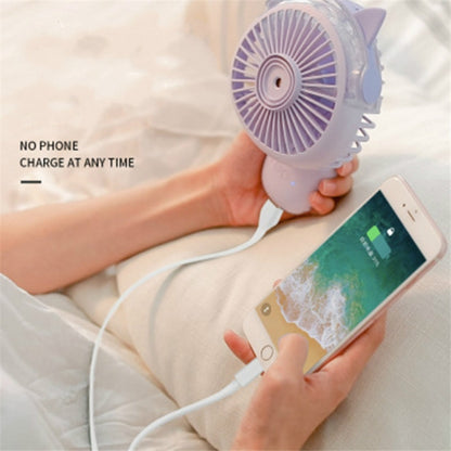 Desktop Folding Spray Mini Fan Cartoon Humidification Water Jet Fan(Blue) - Consumer Electronics by buy2fix | Online Shopping UK | buy2fix