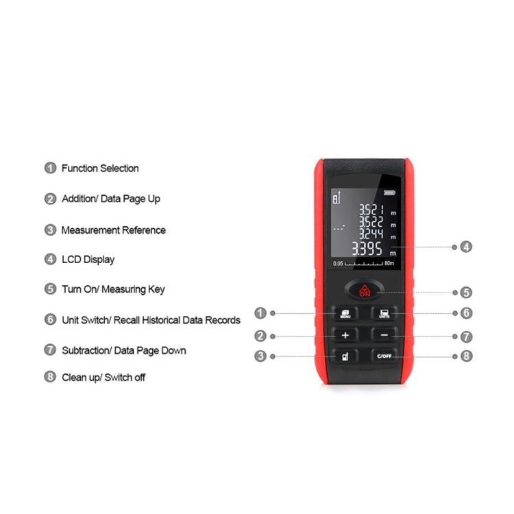 E80 Laser Rangefinder Laser Distance Meter Measuring Device Digital Handheld Tools Module Range 80m Range Finder - Consumer Electronics by buy2fix | Online Shopping UK | buy2fix