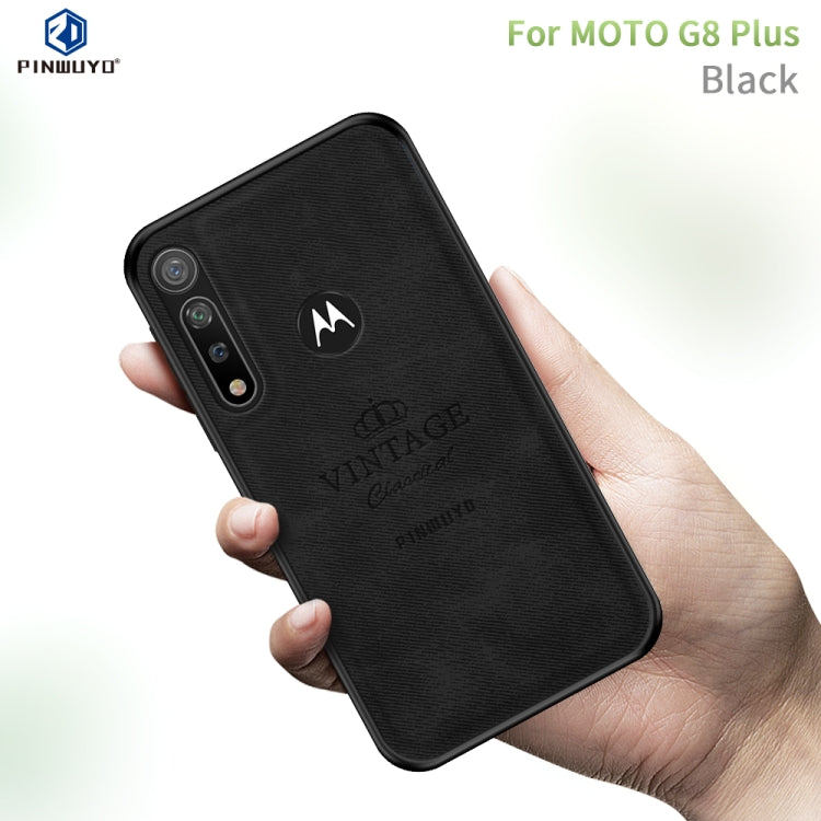 For MOTO G8 Plus PINWUYO Zun Series PC + TPU + Skin Waterproof And Anti-fall All-inclusive Protective Shell(Black) - Motorola Cases by PINWUYO | Online Shopping UK | buy2fix