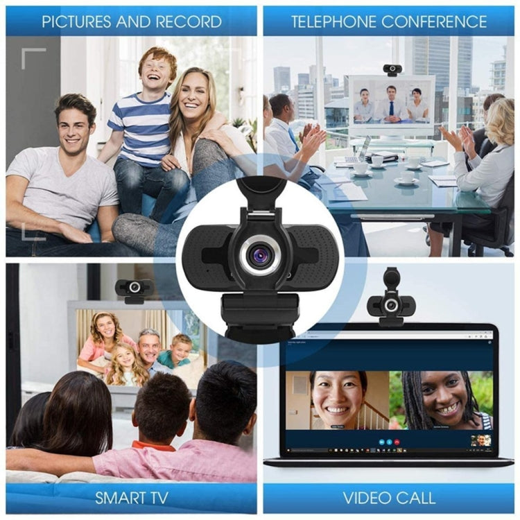 Full HD 1080P Web Camera With Noise Cancellation Microphone Skype Streaming Live Camera for Computer Android TV - Computer & Networking by buy2fix | Online Shopping UK | buy2fix