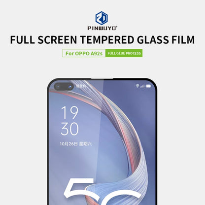 For OPPO A92s PINWUYO 9H 2.5D Full Screen Tempered Glass Film(Black) - OPPO Tempered Glass by PINWUYO | Online Shopping UK | buy2fix