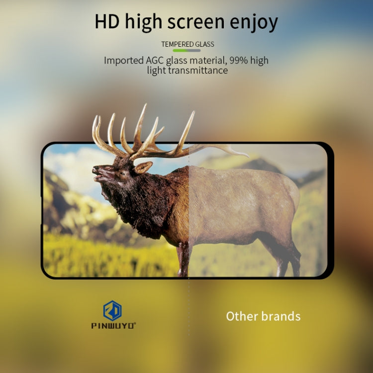 For OPPO A92s PINWUYO 9H 2.5D Full Screen Tempered Glass Film(Black) - OPPO Tempered Glass by PINWUYO | Online Shopping UK | buy2fix