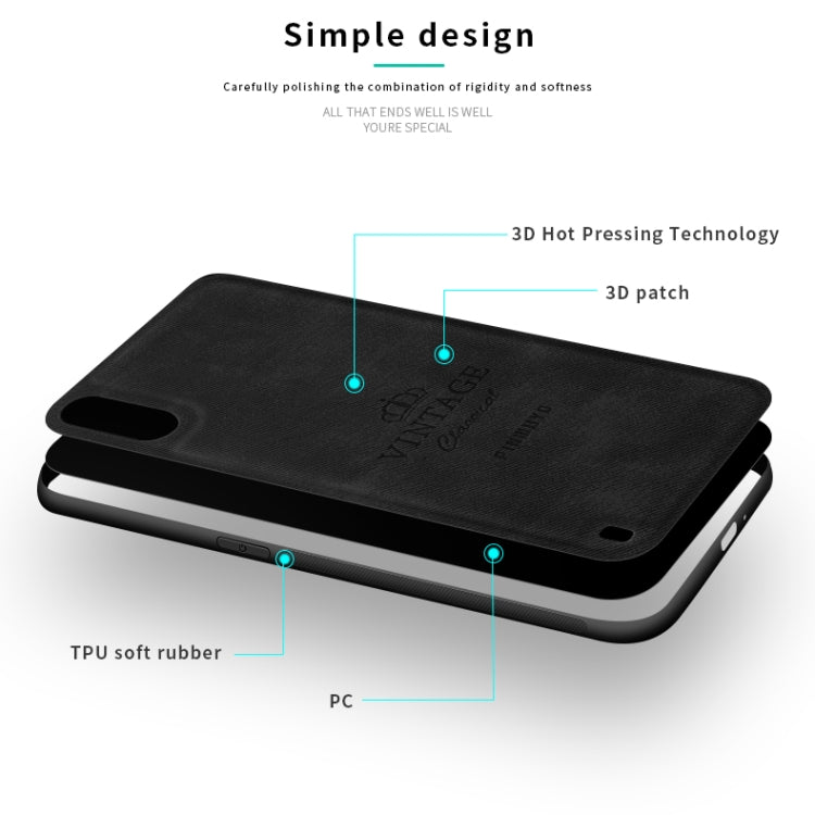 For Galaxy A01 PINWUYO Zun Series PC + TPU + Skin Waterproof And Anti-fall All-inclusive Protective Shell(Black) - Galaxy Phone Cases by PINWUYO | Online Shopping UK | buy2fix