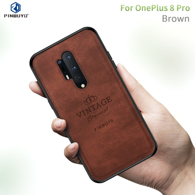 For Oneplus 8 Pro PINWUYO Zun Series PC + TPU + Skin Waterproof And Anti-fall All-inclusive Protective Shell(Brown) - OnePlus Cases by PINWUYO | Online Shopping UK | buy2fix