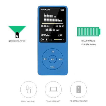 Fashion Portable LCD Screen FM Radio Video Games Movie MP3 MP4 Player Mini Walkman, Memory Capacity:4GB(Blue) - Consumer Electronics by buy2fix | Online Shopping UK | buy2fix