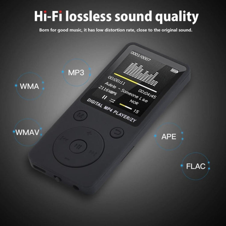 Portable MP4 Lossless Sound Music Player FM Recorder Walkman Player Mini Support Music, Radio, Recording, MP3, TF Card, No Memory(Black) - Consumer Electronics by buy2fix | Online Shopping UK | buy2fix