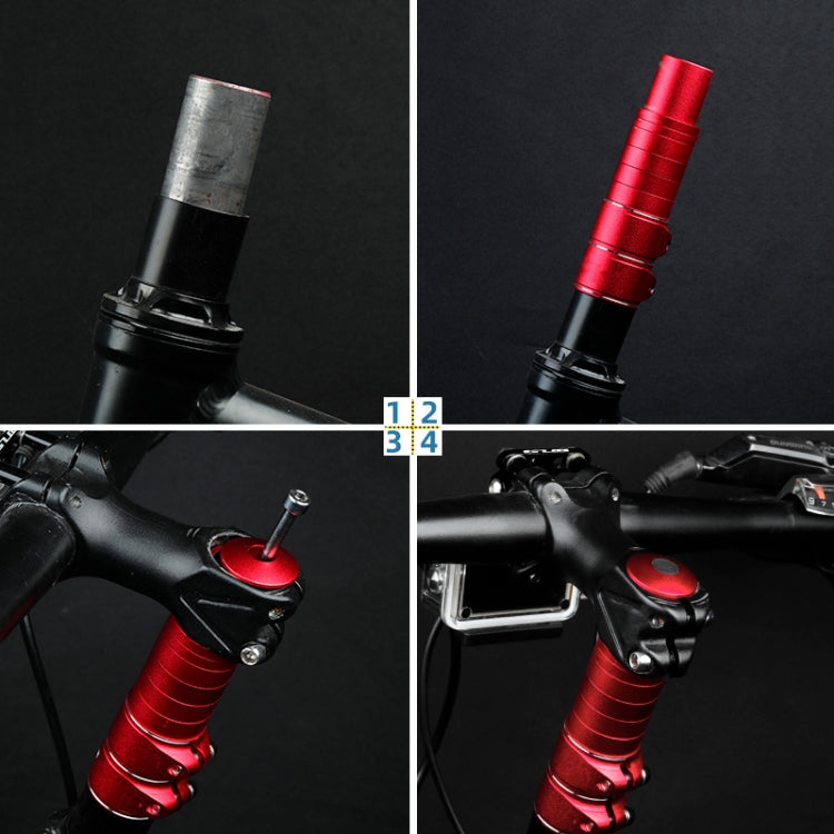 FMFXTR Mountain Bike Handlebar Aluminum Alloy Height Increaser, Increase Height:17.5cm(Red) - Bicycle Grips by FMFXTR | Online Shopping UK | buy2fix