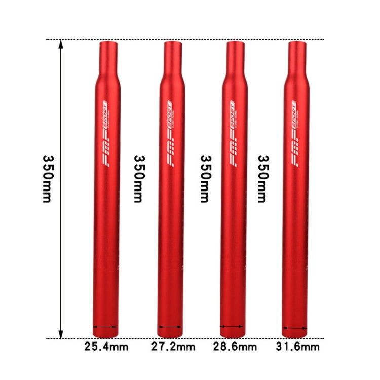 FMFXTR Aluminum Alloy Mountain Bike Extended Seat Post, Specification:28.6x350mm(Red) - Bicycle Seat Posts by FMFXTR | Online Shopping UK | buy2fix