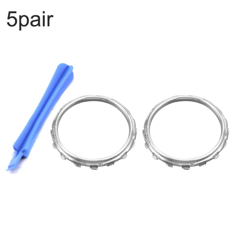 For Xbox One Elite 5pairs 3D Replacement Ring + Screwdriver Handle Accessories, Colour:Silver Plating - Repair & Spare Parts by buy2fix | Online Shopping UK | buy2fix