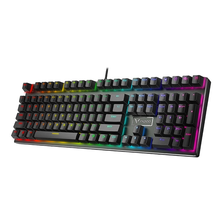 Rapoo V700RGB 104 Keys USB Wired Game Computer without Punching Mechanical Keyboard(Tea Shaft) - Wired Keyboard by Rapoo | Online Shopping UK | buy2fix