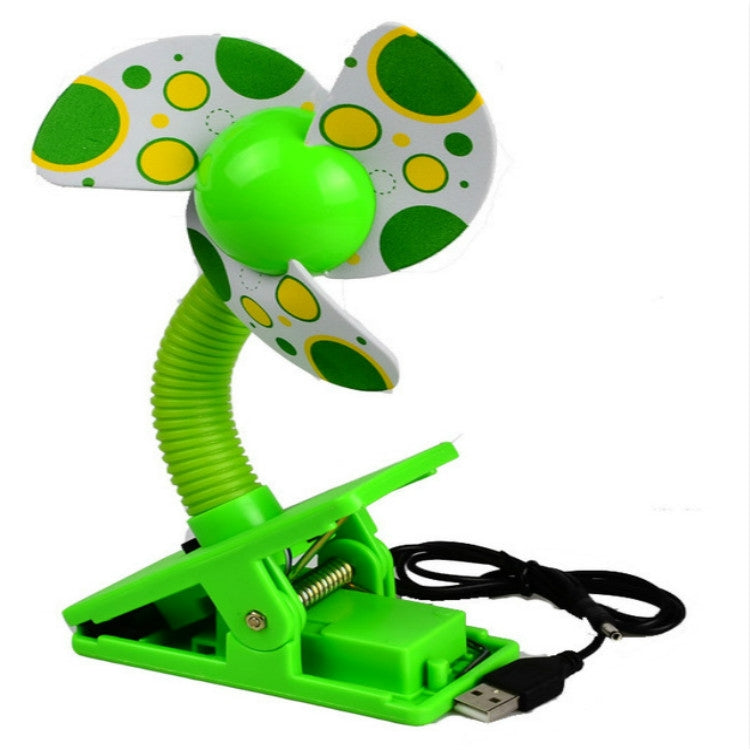 Baby Crib Stroller Fan Mini Portable Clip USBCharging Dormitory Office Small Electric Fan(Green) - Consumer Electronics by buy2fix | Online Shopping UK | buy2fix