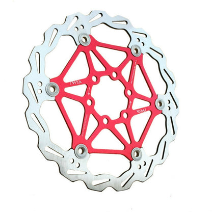 VXM Bicycle Mountain Bike Floating Brake Disc Brake 180mm(Red) - Bicycle Brake Parts by VXM | Online Shopping UK | buy2fix