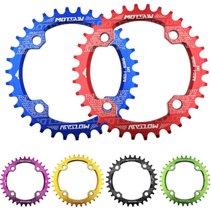 MOTSUV Narrow Wide Chainring MTB  Bicycle 104BCD Tooth Plate Parts(Yellow) - Bicycle Brake Parts by MOTSUV | Online Shopping UK | buy2fix