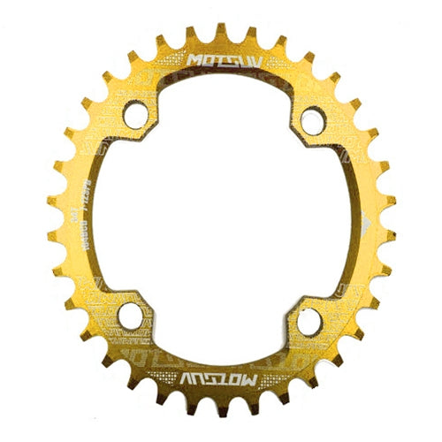 MOTSUV Narrow Wide Chainring MTB  Bicycle 104BCD Tooth Plate Parts(Yellow) - Bicycle Brake Parts by MOTSUV | Online Shopping UK | buy2fix