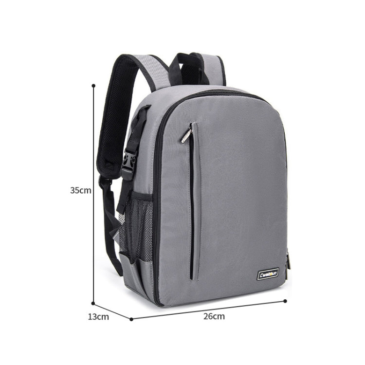 CADeN Shoulder Digital Camera Bag Outdoor Nylon Photography Backpack(Grey Small Bag) - Backpack by CADeN | Online Shopping UK | buy2fix