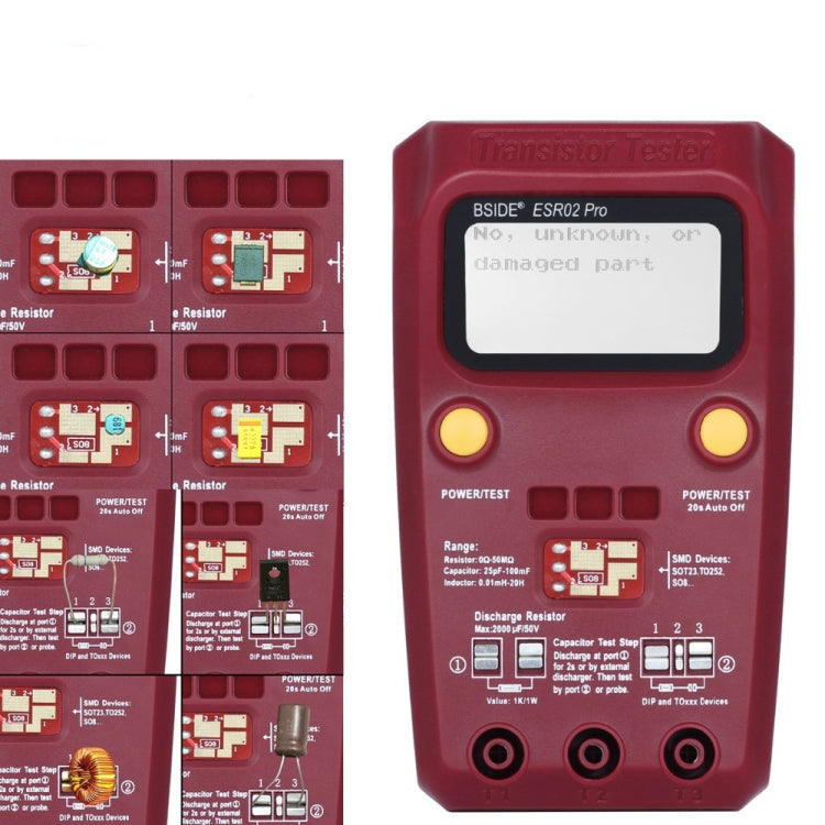 BSIDE ESR02 Pro Digital Transistor Test Table M328 Resistance Inductance Capacitance ESR Tester - Consumer Electronics by BSIDE | Online Shopping UK | buy2fix