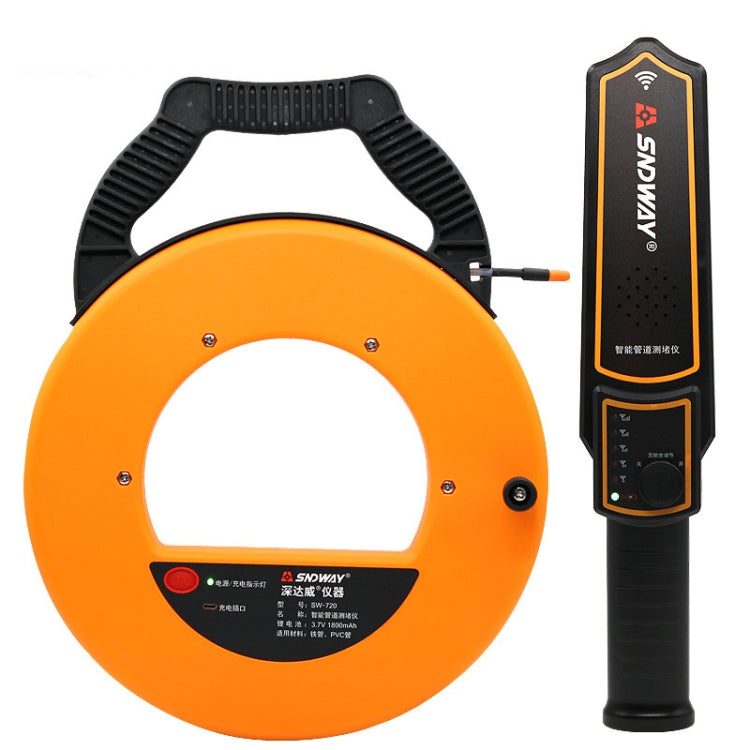 SNDWAY Pipe Scanner Thickness PVC Pipe Blockage Width Measuring Instrument, Specification:SW730 Standard (30 meters) - Coating Thickness Gauge by SNDWAY | Online Shopping UK | buy2fix