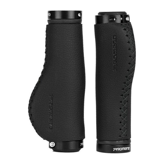 PROMEND Mountain Bicycle Sponge Leather Anti-Skid Grip Ergonomic Handle(All black line) - Outdoor & Sports by PROMEND | Online Shopping UK | buy2fix