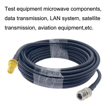 RP-SMA Female to N Female RG58 Coaxial Adapter Cable, Cable Length:5m - Connectors by buy2fix | Online Shopping UK | buy2fix