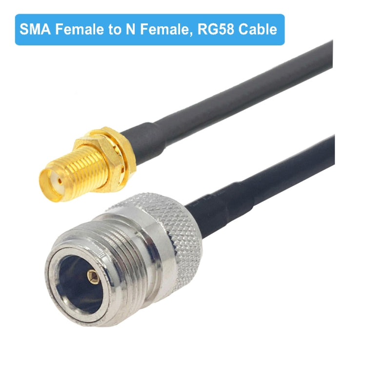 SMA Female to N Female RG58 Coaxial Adapter Cable, Cable Length:1m - Connectors by buy2fix | Online Shopping UK | buy2fix