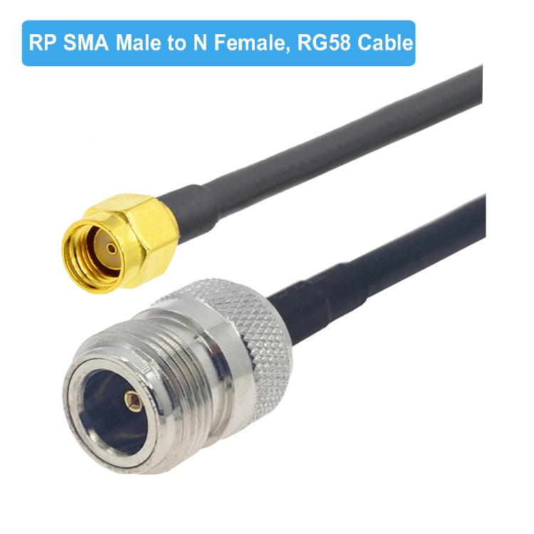 RP-SMA Male to N Female RG58 Coaxial Adapter Cable, Cable Length:10m - Connectors by buy2fix | Online Shopping UK | buy2fix