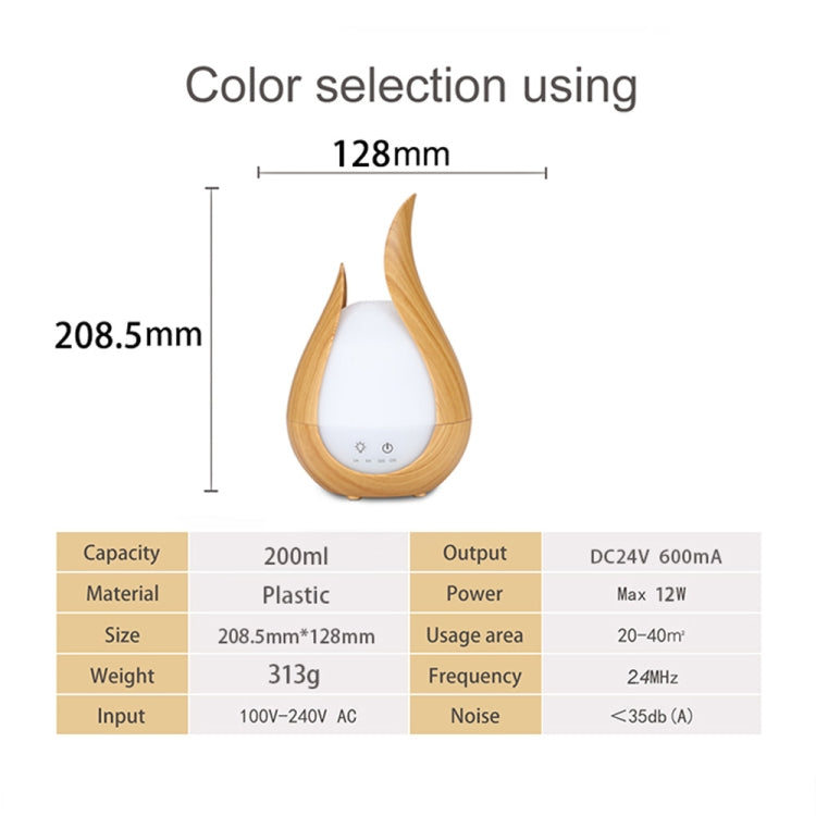 200ml Ultrasound Air Humidifier Aroma Essential Oil Diffuser 7 Colors LED Night Light Cool Mist Maker, Plug Type: EU Plug(Marble Base) - Home & Garden by buy2fix | Online Shopping UK | buy2fix