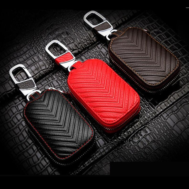 Multifunctional Hook Up Leather Car Key Bag(Black) - Car Key Cases by buy2fix | Online Shopping UK | buy2fix