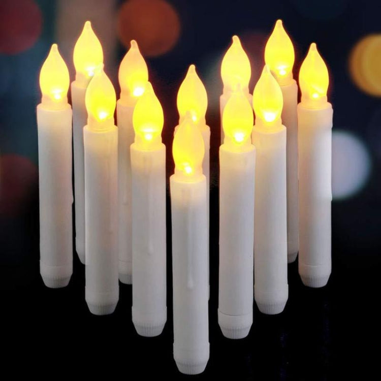 12 PCS/ Box LED Electronic Candle Light Flameless Candle Light Long Rod Christmas Candle - LED Light by buy2fix | Online Shopping UK | buy2fix