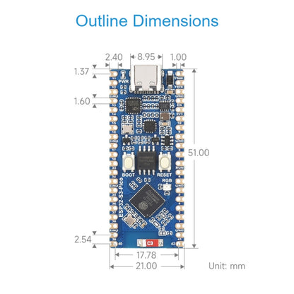 Waveshare ESP32-S3 Microcontroller 2.4 GHz Wi-Fi Development Board Dual-core Processor - Consumer Electronics by Waveshare | Online Shopping UK | buy2fix