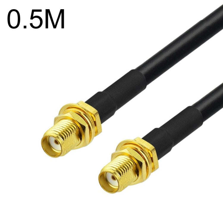 SMA Female To SMA Female RG58 Coaxial Adapter Cable, Cable Length:0.5m -  by buy2fix | Online Shopping UK | buy2fix