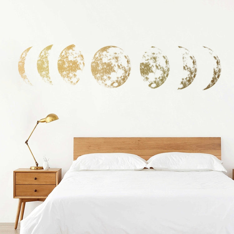 Inkjet Wall Stickers Moon Wallpaper Space Moon Wall Stickers Simple Crescent(Silver) - Home & Garden by buy2fix | Online Shopping UK | buy2fix