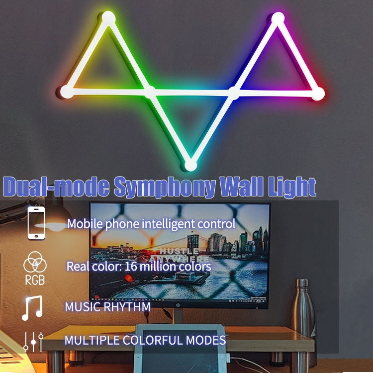 JSK-P22 Smart RGB Mosaic Light Rhythm Light Support Amazon Alexa / Google Assistant /DuerOS EU Plug(Black) - Novelty Lighting by buy2fix | Online Shopping UK | buy2fix