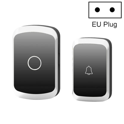 CACAZI A20 Smart Home Wireless Doorbell Digital Music Remote Control Waterproof Doorbell, Style:EU Plug(Black) - Security by buy2fix | Online Shopping UK | buy2fix