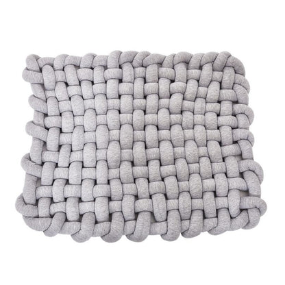 Hand-woven Home Decoration Twist Anti-skid Mat Shooting Props(Light Grey) - Camera Accessories by buy2fix | Online Shopping UK | buy2fix
