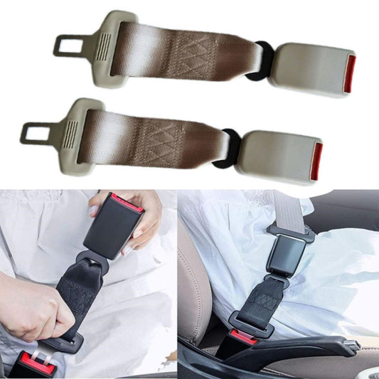 2 PCS Child And Pregnant Woman Car Seat Belt Extender, Length:29cm(Beige) - Seat Belts & Padding by buy2fix | Online Shopping UK | buy2fix