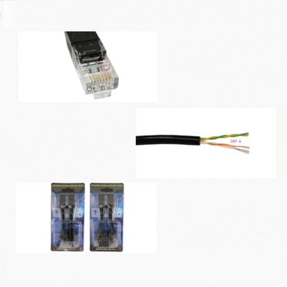 2 Sets RJ45 Network Signal Splitter Upoe Separation Cable, Style:U-01 4 Crystal Heads -  by buy2fix | Online Shopping UK | buy2fix