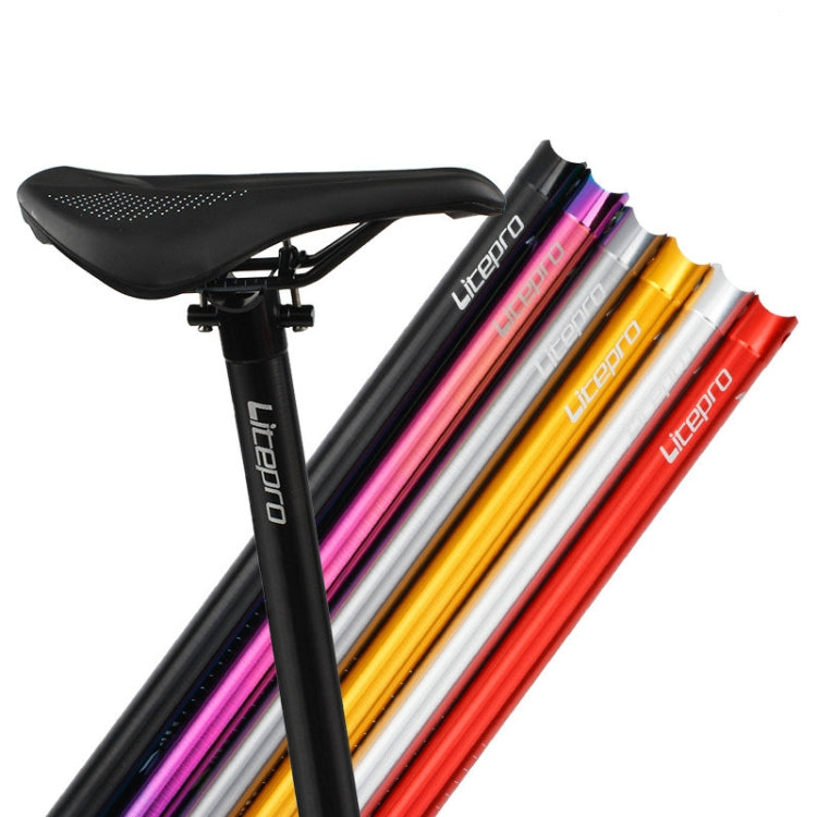 Litepro 412 Folding Bicycle Seatpost 33.9mm LP Plum Blossom Seat Tube, Colour: Black - Bicycle Seat Posts by Litepro | Online Shopping UK | buy2fix