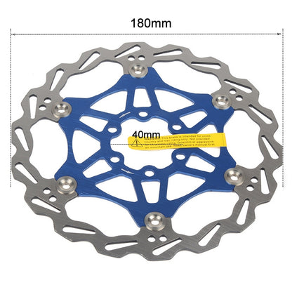 SNAIL FD-01 Mountain Bike Floating Disc Bicycle Brake Pad Six Nail Brake Disc, Size:180mm, Color:Blue - Outdoor & Sports by SNAIL | Online Shopping UK | buy2fix